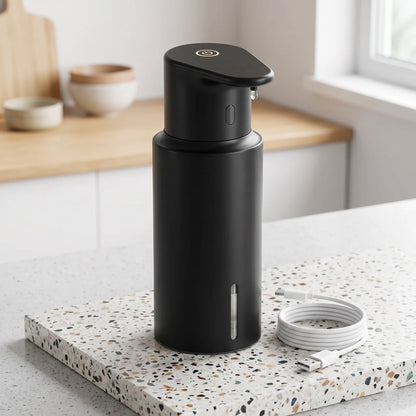 Automatic Soap Dispenser Touchless - 304 Stainless Steel, 480ml IPX7 Waterproof, USB-C Rechargeable for Bathroom & Kitchen