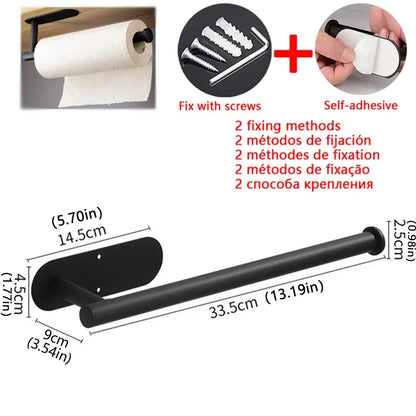 Paper Towel Holder - Wall-Mounted Stainless Steel