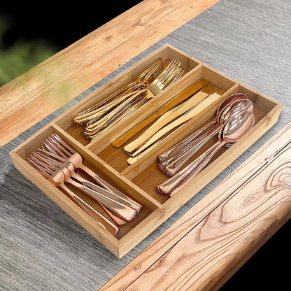 Cutlery Tray - Bamboo Kitchen Drawer Organiser