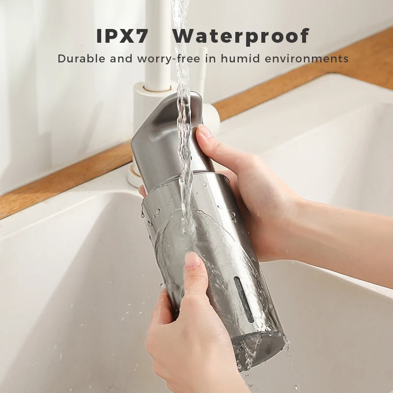 Automatic Soap Dispenser Touchless - 304 Stainless Steel, 480ml IPX7 Waterproof, USB-C Rechargeable for Bathroom & Kitchen