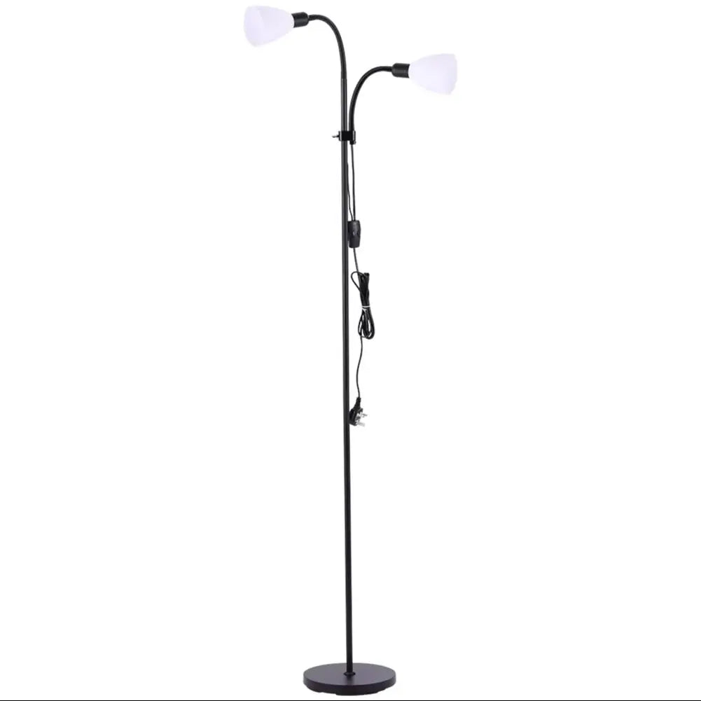 Modern Floor Lamp 180cm – Modern Standing Lamp with Adjustable Dual Heads & Foot Switch