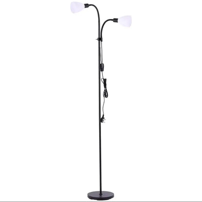 Modern Floor Lamp 180cm – Modern Standing Lamp with Adjustable Dual Heads & Foot Switch