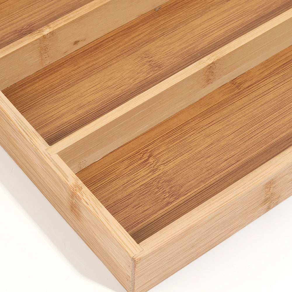 Cutlery Tray - Bamboo Kitchen Drawer Organiser